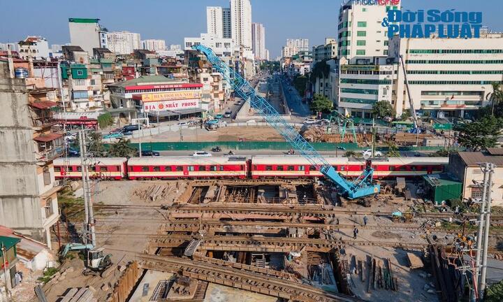 Hà Nội: Cận cảnh công trường thi công dự án hầm chui Kim Đồng - Giải Phóng