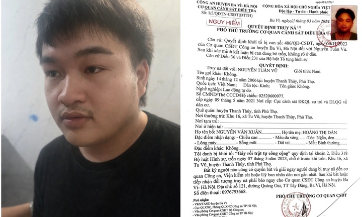 Bắt Nguyễn Tuấn Vũ- đối tượng truy nã nguy hiểm