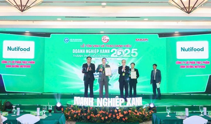 Nutifood được trao danh hiệu doanh nghiệp xanh TP. Hồ Chí Minh 2025