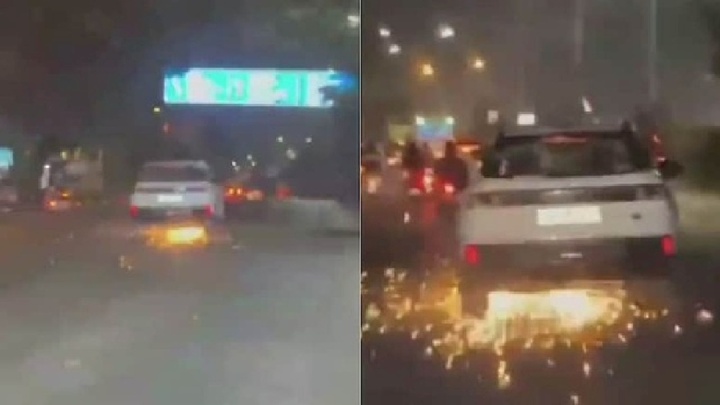 Tài xế say rượu lái xe gây tai nạn liên hoàn, kéo lê xe máy tóe lửa trên đường