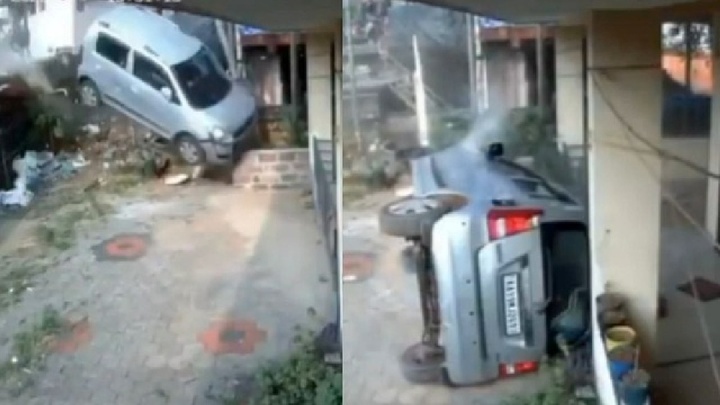 Clip: Khoảnh khắc ô tô nổ lốp,