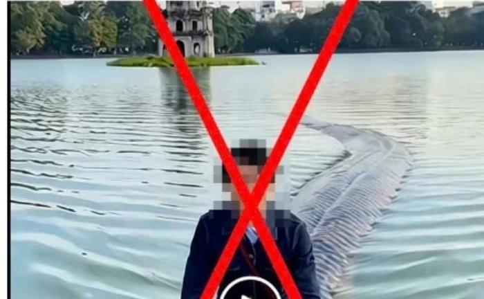 Dùng AI đăng video sai sự thật về hồ Hoàn Kiếm, một trường hợp bị xử lý