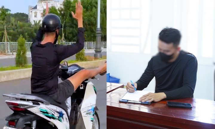 Lái xe bằng chân, nam thanh niên nhận 