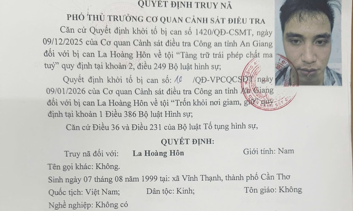 Truy nã bị can trốn trại La Hoàng Hôn
