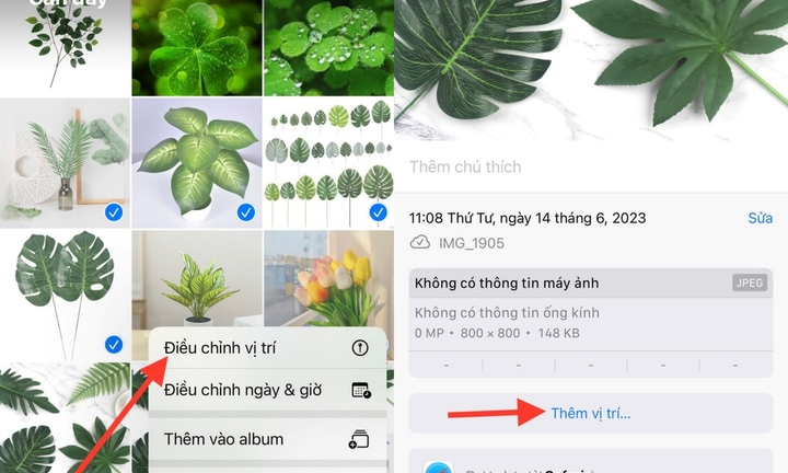 Cách thêm vị trí vào ảnh trên iPhone
