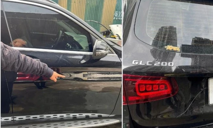 Diễn biến mới nhất vụ Mercedes GLC200 bị cào xước, bẻ gương, đập kính khi đỗ bên đường ở Hà Nội