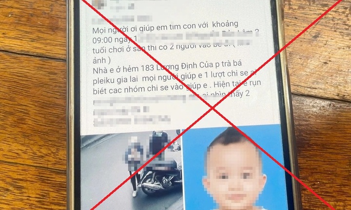 Thông tin bắt cóc bé 2 tuổi ở Gia Lai là thất thiệt