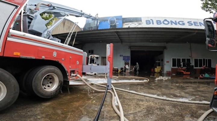 Hà Nội: Kịp thời dập tắt đám cháy tại công ty cổ phần bao bì