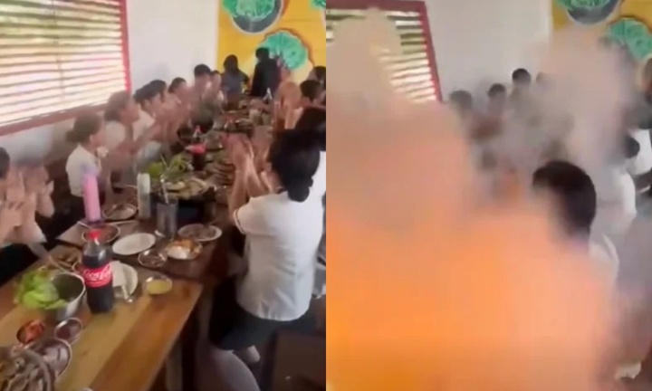 Clip:  Kinh hoàng bếp ga phát nổ giữa tiệc sinh nhật, 11 học sinh nhập viện cấp cứu