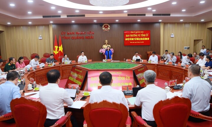 Bí thư Tỉnh ủy Quảng Ngãi: Cần nhanh chóng đảm bảo nguồn vật liệu san lấp cho dự án NCMR NMLD Dung Quất