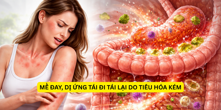 Mề đay, mẩn ngứa kéo dài có thể bắt nguồn từ đường ruột