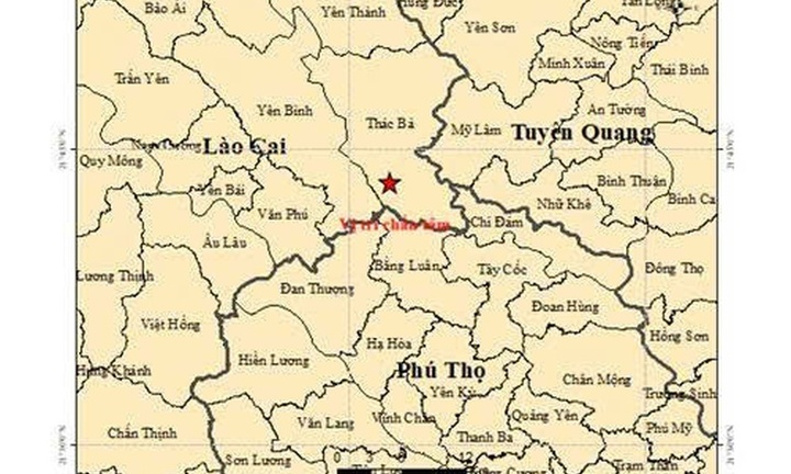 Xảy ra động đất mạnh 3.0 độ gần thủy điện Thác Bà