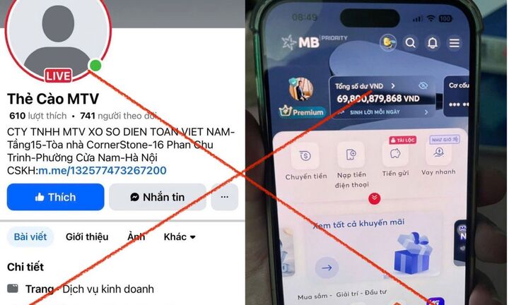 Công an cảnh báo lừa đảo cào vé số nước ngoài qua livestream Facebook