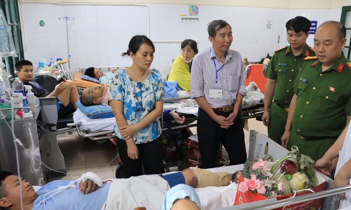 Sức khỏe của cán bộ công an bị thương khi làm nhiệm vụ ở Hà Nội