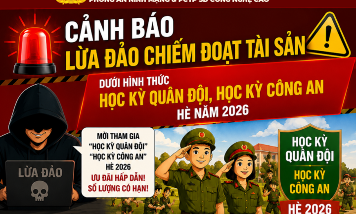 Cảnh báo thủ đoạn lừa đảo dưới hình thức tổ chức “Học kỳ Công an”, “Học kỳ Quân đội” 