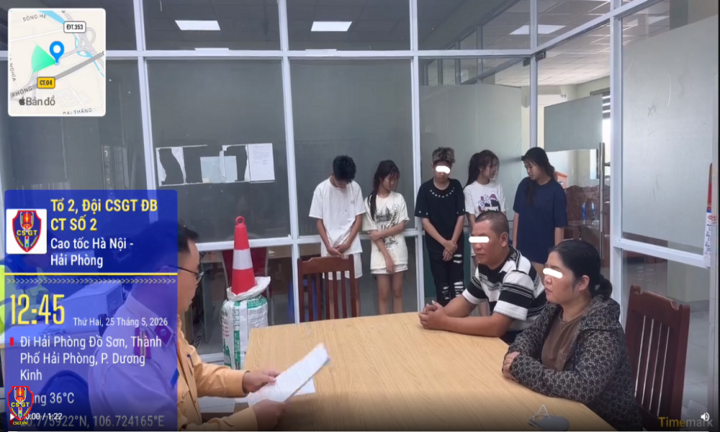 Phát hiện nhóm thiếu niên đi xe máy trên cao tốc Hà Nội – Hải Phòng lúc rạng sáng