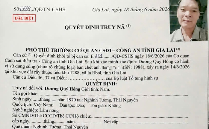 Truy nã kẻ nổ súng bắn chết người trong rừng sâu ở Gia Lai