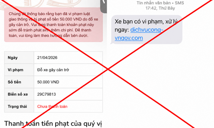 Công an cảnh báo thủ đoạn giả mạo thông báo