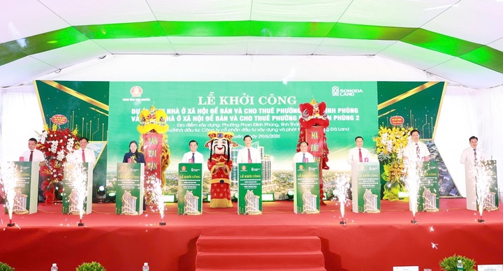 Thái Nguyên: Đồng loạt khởi công 6 dự án nhà ở xã hội