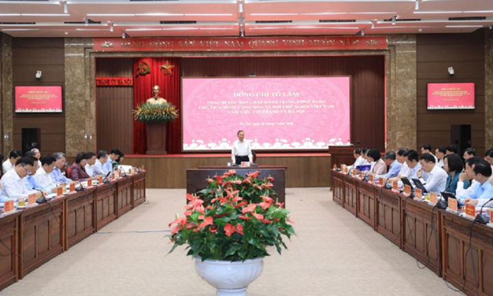 Tổng Bí thư, Chủ tịch nước Tô Lâm yêu cầu Hà Nội tổng rà soát nguồn lực phát triển