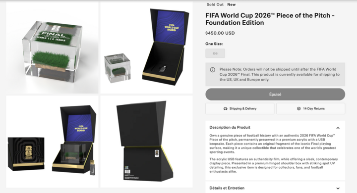 FIFA gây chú ý khi bán cỏ mặt sân chung kết World Cup 2026, giá cao nhất gần 80 triệu đồng