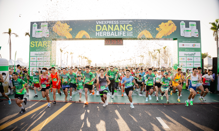 Hơn 13.000 vận động viên tranh tài tại VnExpress Đà Nẵng International Marathon Herbalife Cup 2026