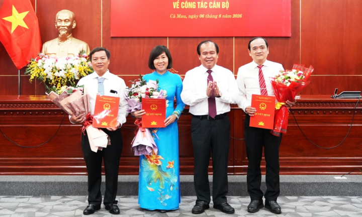 3 hiệu trưởng trường cao đẳng ở Cà Mau được bổ nhiệm làm phó giám đốc sở