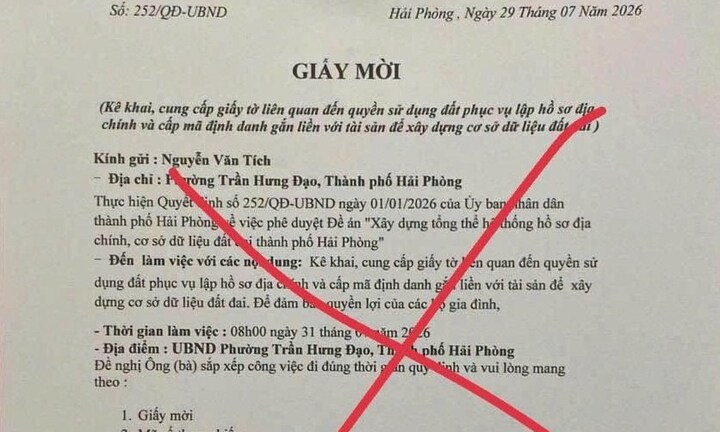 Hải Phòng: Cảnh giác thủ đoạn giả mạo “Giấy mời” để chiếm đoạt tài sản