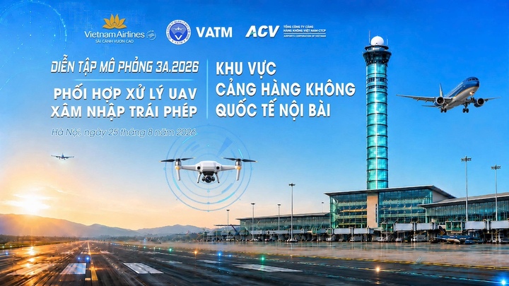 Diễn tập xử lý tình huống drone xâm nhập vùng cấm bay tại sân bay Nội Bài