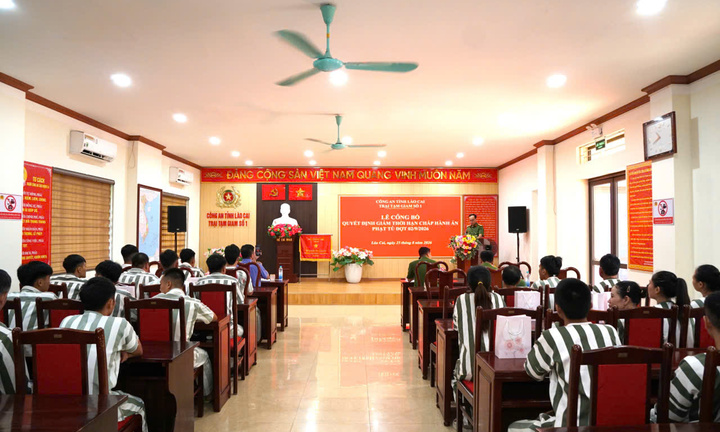 Lào Cai: 14 phạm nhân được giảm thời hạn chấp hành án phạt tù dịp Quốc khánh