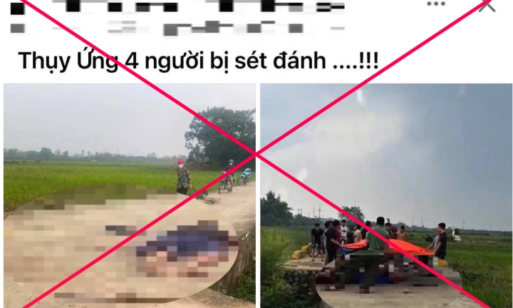 Hà Nội bác thông tin 4 người bị sét đánh tử vong