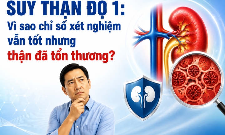 Suy thận độ 1: Vì sao chỉ số xét nghiệm vẫn tốt nhưng thận đã tổn thương?