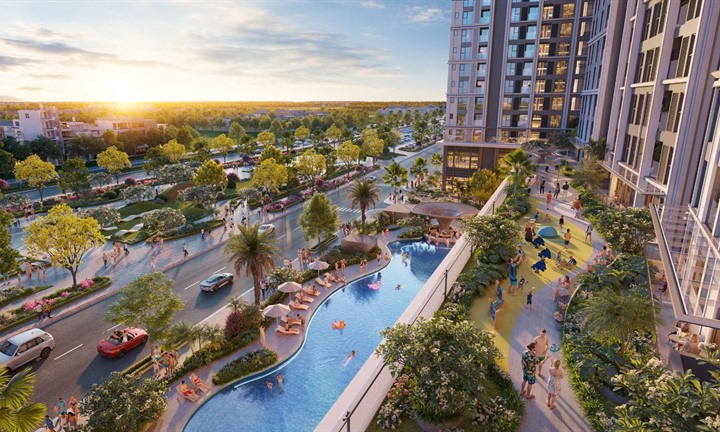 Mục sở thị hệ thống đại công viên ngay dưới chân Beachtro Tower