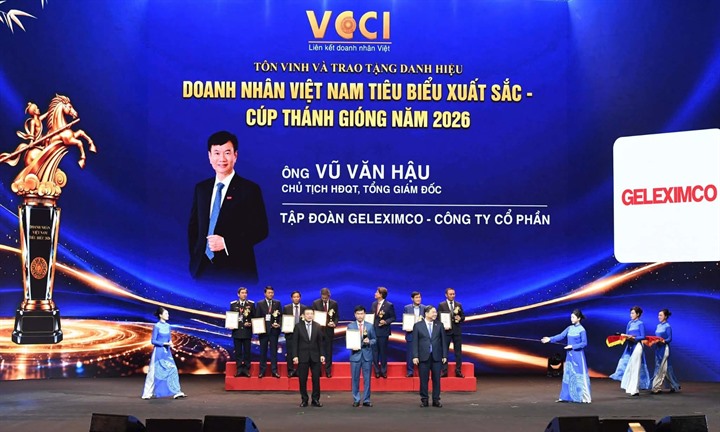 Chủ tịch HĐQT, Tổng giám đốc Geleximco được vinh danh Doanh nhân Việt Nam tiêu biểu - Cúp Thánh Gióng 2026