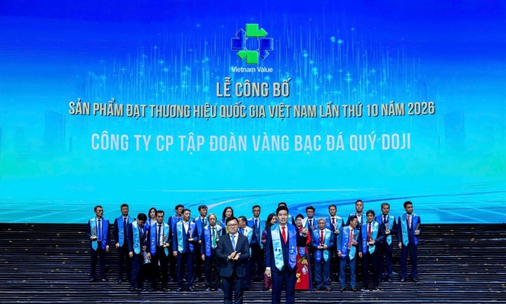 DOJI được vinh danh thương hiệu quốc gia Việt Nam 16 năm liên tiếp