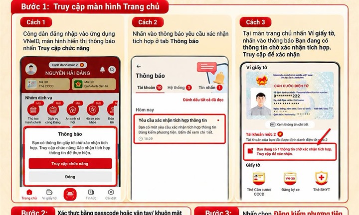 VNeID bổ sung thông tin đăng kiểm phương tiện, chủ xe tra cứu thế nào?