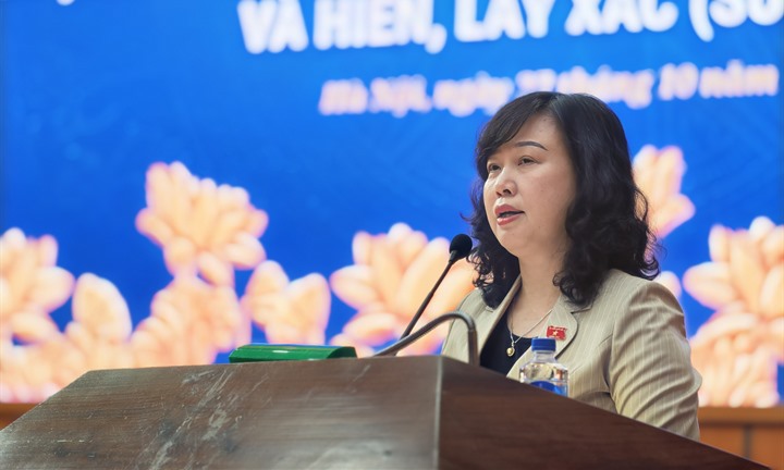 Lãnh đạo Bộ Y tế nói gì về dự thảo Luật Hiến, lấy, ghép mô, bộ phận cơ thể người và hiến, lấy xác (sửa đổi)?