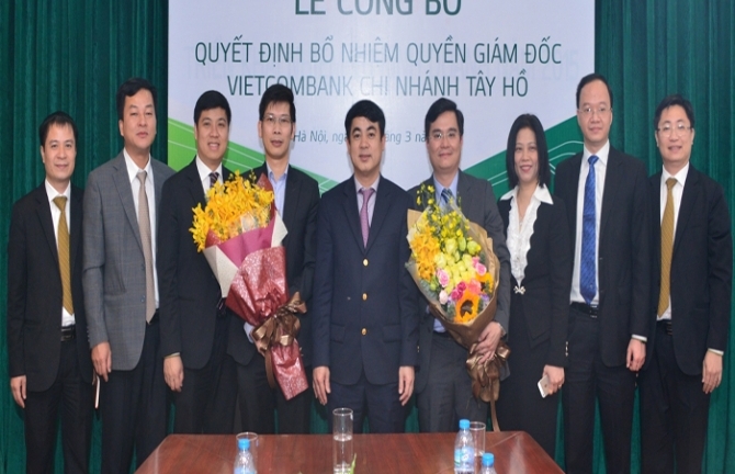 Vietcombank bổ nhiệm Quyền Giám đốc Vietcombank Tây Hồ