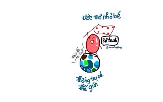 Nhân vật “Đậu đỏ tung tăng” khiến dân mạng phát sốt