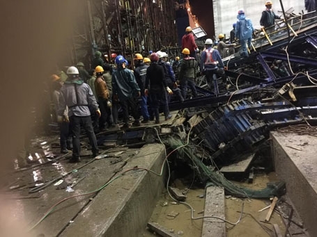 Sập giàn giáo ở Hà Tĩnh: Kết thúc tìm kiếm nạn nhân mắc kẹt