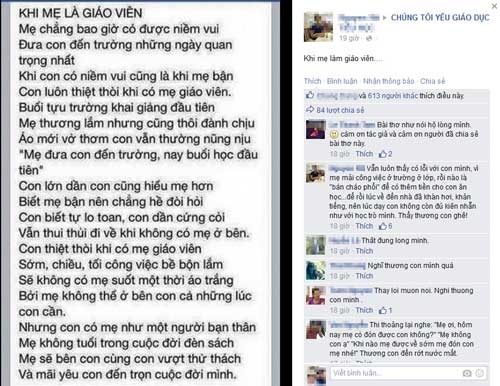 Bật khóc với bài thơ của một cô giáo gửi con mình