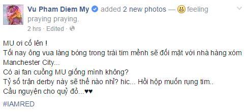 Diễm My 9x tung ảnh làm nóng derby Manchester