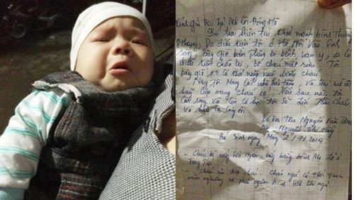 Bức thư đẫm nước mắt của người mẹ bỏ rơi bé trai kháu khỉnh