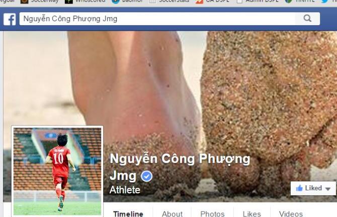 Công Phượng chính thức ra mắt fanpage