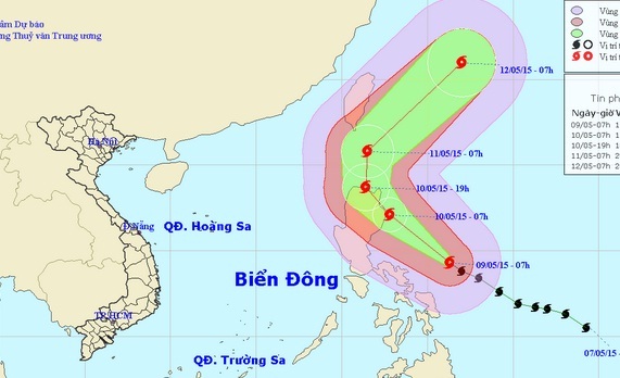 Tin tức mới nhất cơn bão Noul rất mạnh tiến về biển Đông