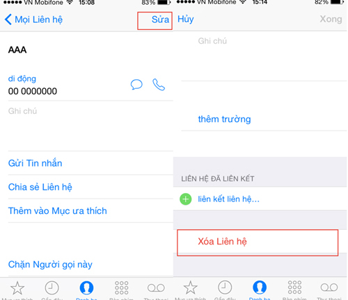 Làm thế nào để xóa được danh bạ trên iPhone?