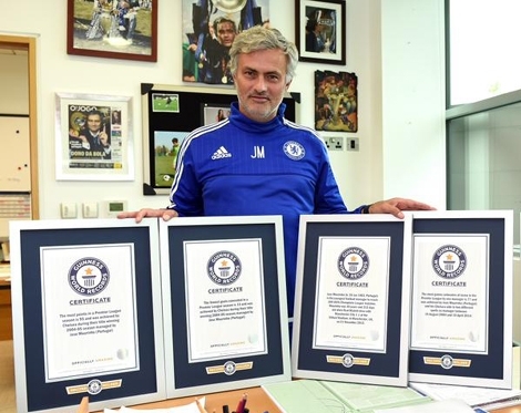 Jose Mourinho sở hữu 5 kỉ lục Guinness