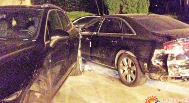 Uất ức vì tình, cô gái lái Audi đâm liên hoàn 6 ô tô cho hả giận