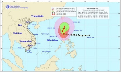 Tin bão Koppu mới nhất chiều 18/10: Bão mạnh hoành hành Philippin trong 3 ngày