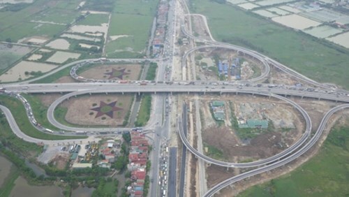 Thông xe nút giao cầu Thanh Trì với Quốc lộ 5